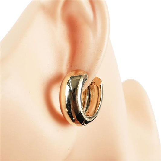 Thick Hoop Huggie Earring