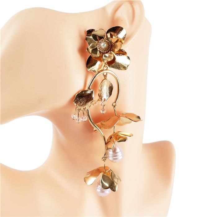 Flower Drop Chunky Earring