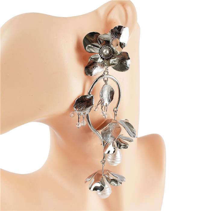 Flower Drop Chunky Earring