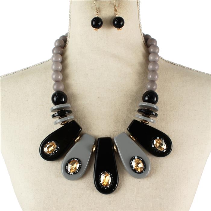 Acrylic Chunky Necklace Set