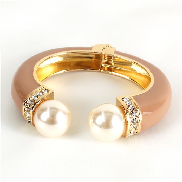 Metal Pearl Bangle