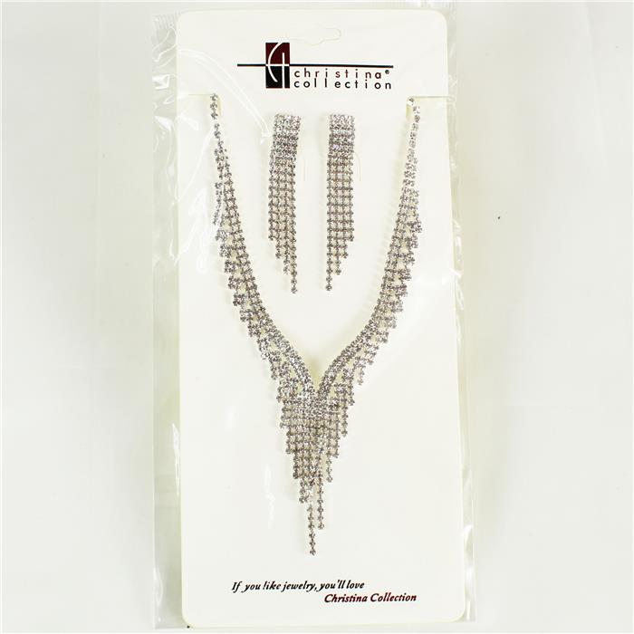 Rhinestone Necklace Set