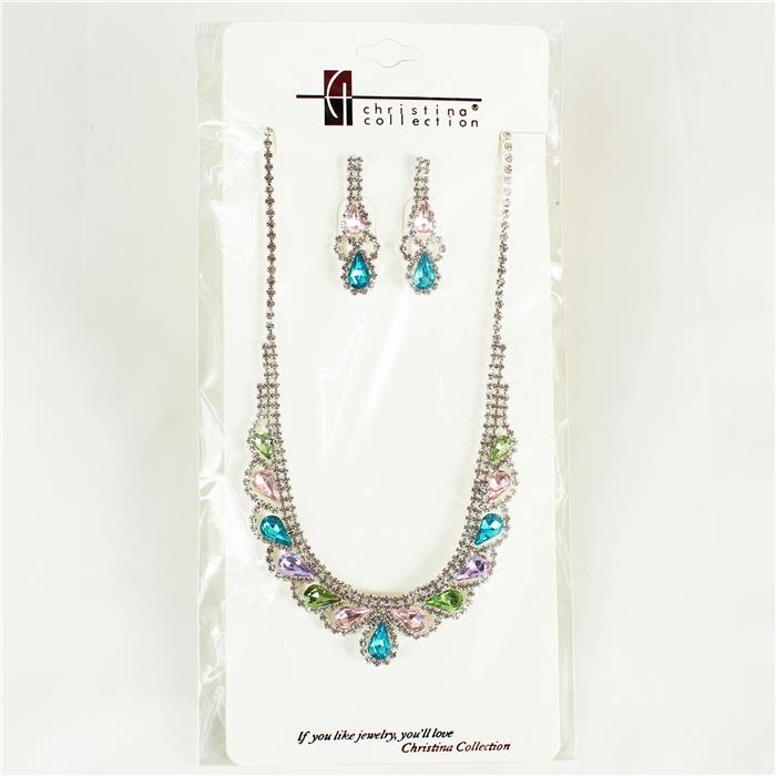 Rhinestone Necklace Set