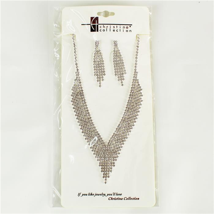 Rhinestone Necklace Set