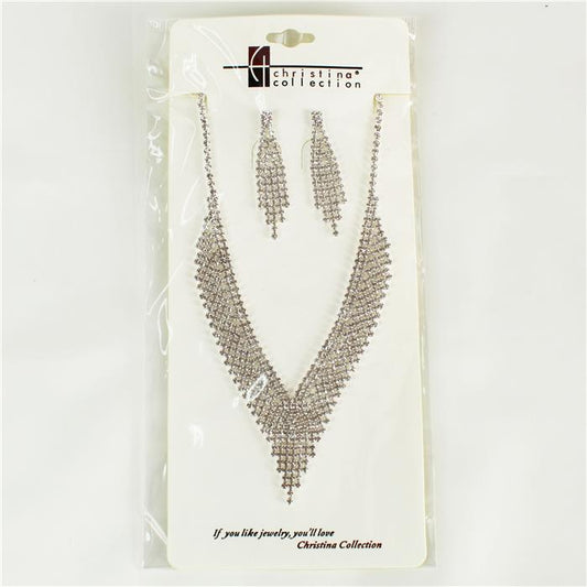 Rhinestone Necklace Set