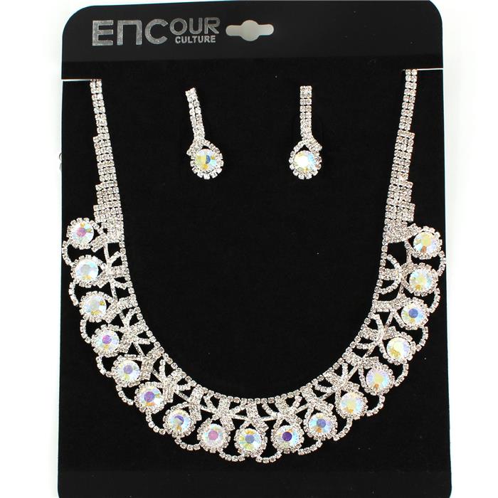 Rhinestone Necklace Set