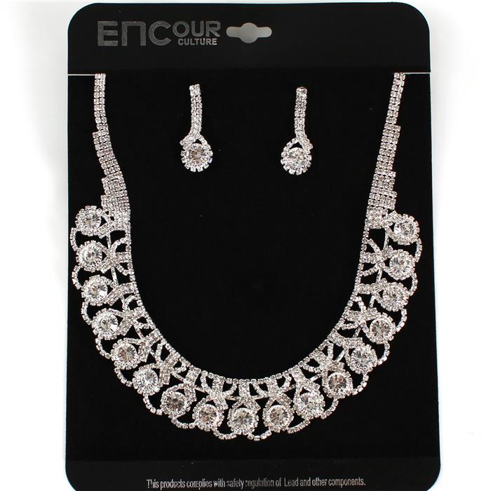 Rhinestone Necklace Set