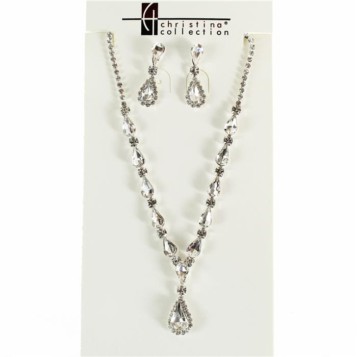 Rhinestone Necklace Set