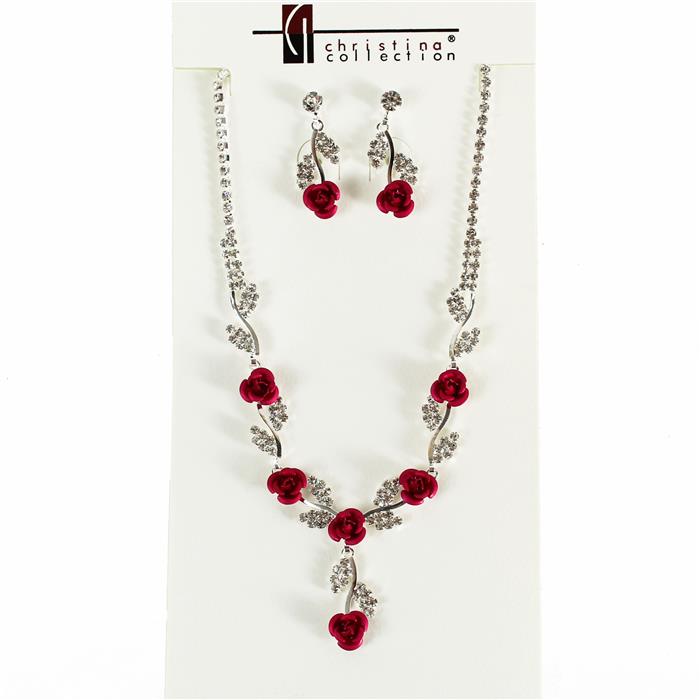 Rhinestone Necklace Set