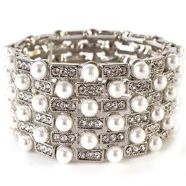 Pearl Stones Rectangles Bracelet