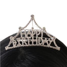 Rhinestone Happy Birthday Tiara