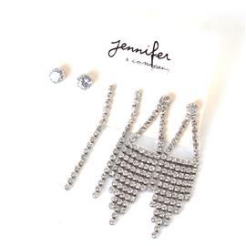 3 Pair Rhinestone Earring Set