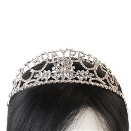 Rhinestones Flower Happy Birthday Tiara