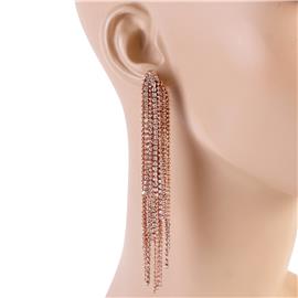 Rhinestone/Beaded Drop Chain Earring