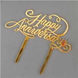 Acrylic Happy Annniversary Cake Topper