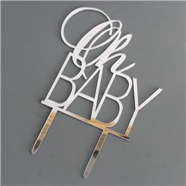 "Acrylic "Oh Baby " Cake Topper "