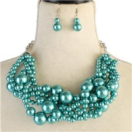 Pearl Braid Necklace Set