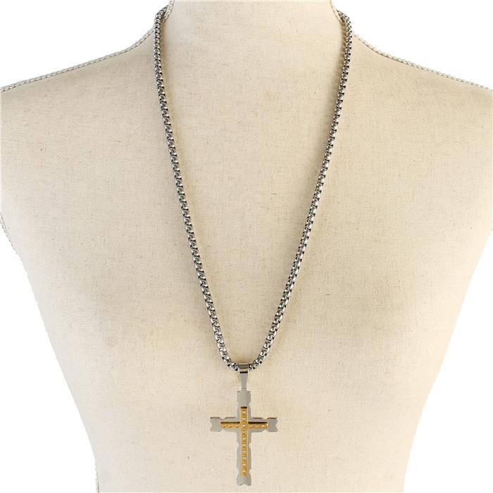 Stainless Steel Cross Necklace - D&D Florida Import