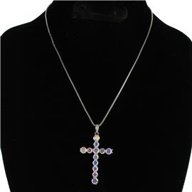 Cubic Zirconia Cross Necklace