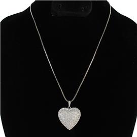 Cubic Zirconia Heart Necklace