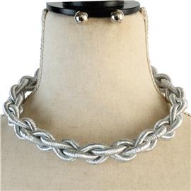 Cord Braid Necklace Set