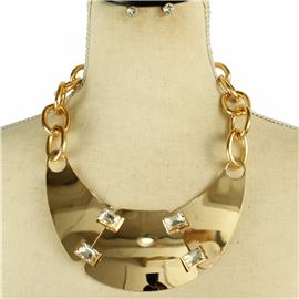 Metal Chunky Necklace Set