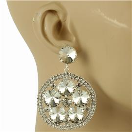 Stones Dangling Round Earring