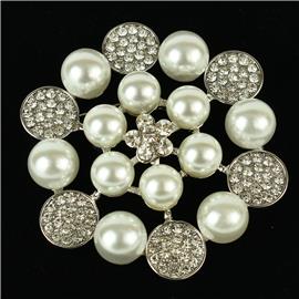 Flower Pearl Brooch