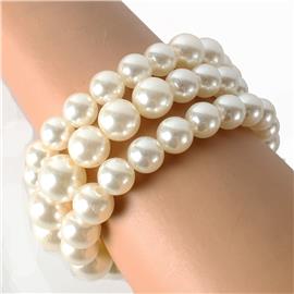 Pearls 3 Layereds Stretch Bracelet