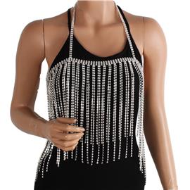 Rhinestones Fringeds Tops Body Chain