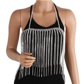 Rhinestones Fringeds Tops Body Chain