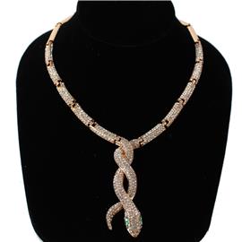 Crystal Casting Snake Necklace