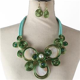 Fashion Cord Wired Necklace Set
