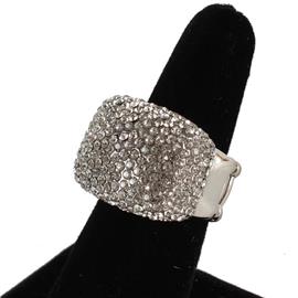 Crystal Pave Square Ring