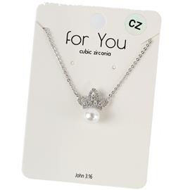 CZ  Pearl  Necklace