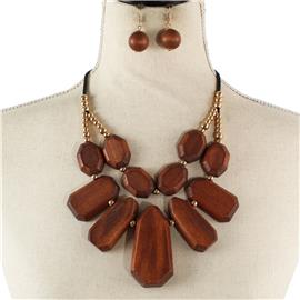 Fashion Wooden Necklace Set