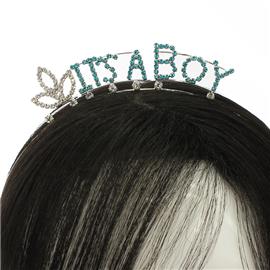 "Rhinestone " It’s A Boy " Head Band "