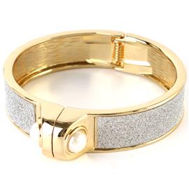 Glitter Metal Bangle Bracelet