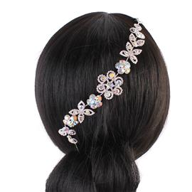 Rhinestones Flower Long Hair-Pin