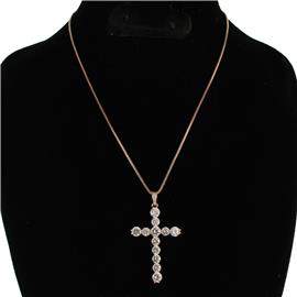Cubic Zirconia Cross Necklace