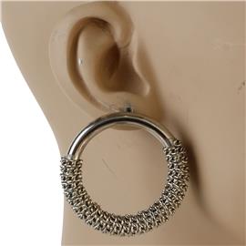 Metal Round Chain Earring