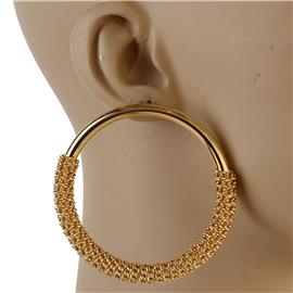 Metal Round Chain Earring