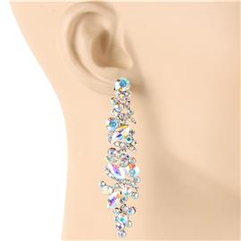 Crystal Leaf Earring