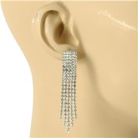 Rhinestones Rectangle Fringeds Earring