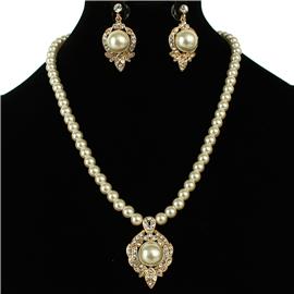 Pearl Drop Necklace Set