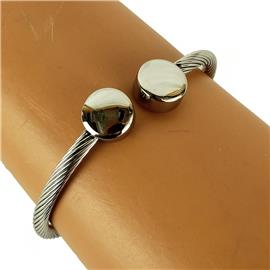 Stainless Steel Cable Round Magnetic Bangle