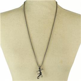 Stainless Steel Lizard Necklace