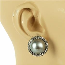 Pearl Round Stud Earring