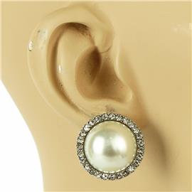 Pearl Round Stud Earring