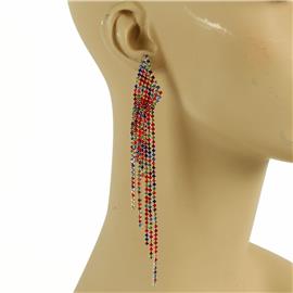 Rhinestones Long Earring